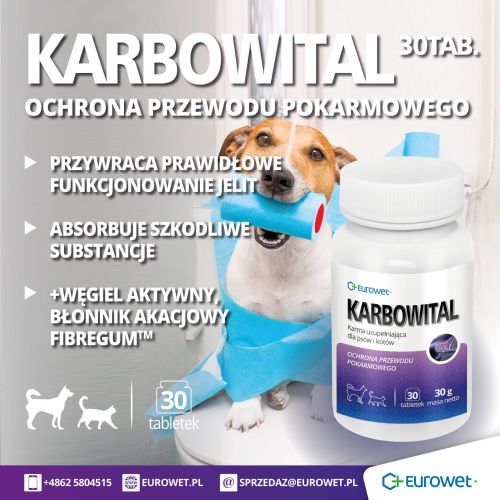 Carbovital pre psy a mačky 30 ks Eurowet EUROWET_KARBOWITAL.jpg