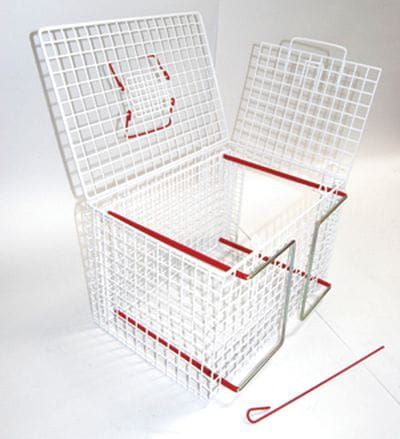 Prenosná klietka na liečbu 46 x 29 x 29 cm Klatka zabiegowa otwierana góra i bok 15,10.jpg