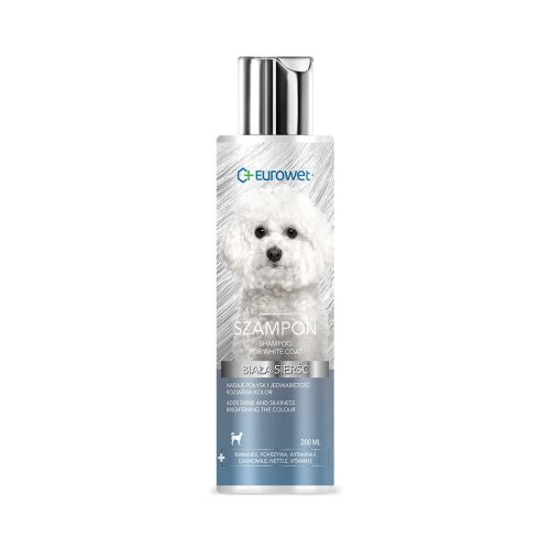 Šampón na bielu srsť pre psov Eurowet Szampon biała sierść dla psa Eurowet 200 ml.jpg