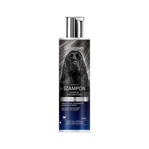 Šampón na tmavé vlasy pre psov Eurowet Szampon ciemna sierść dla psa Eurowet 200 ml.jpg
