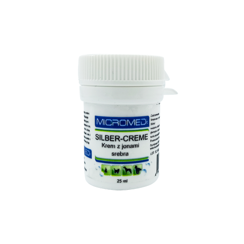Micromed Vet krém s iónmi striebra 25 ml Krem z jonami srebra Micromed Vet 25 ml.png