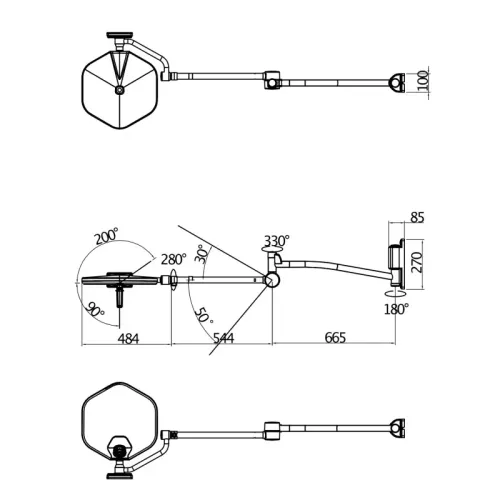 Liečebná a operačná lampa S300W Luvis lampa-zabiegowo-operacyjna-bezcieniowa-s300w-scienna (1).webp