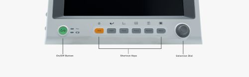 Monitor srdca Edan iM70 VET od spoločnosti Masimo Mainstream AG im70_buttons.jpgKardiomonitor Edan iM70 VET z Masimo Mainstream AG – ekran dotykowy, cicha praca, kapnografia, EKG, SpO₂, NIBP i monitoring parametrów u zwierząt.