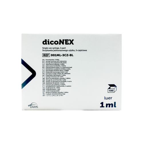 Sterilné injekčné striekačky 1 ml Luer 3-dielne 100 ks.