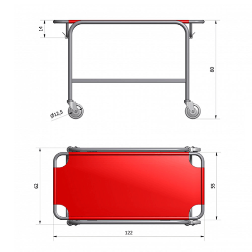 Veterinárne nosidlá + mobilné lehátko leżanka-nosze.png