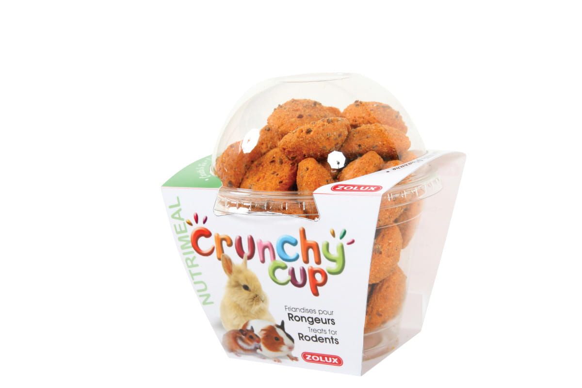 CRUNCHY CUP pochúťky pre hlodavce mrkva seno