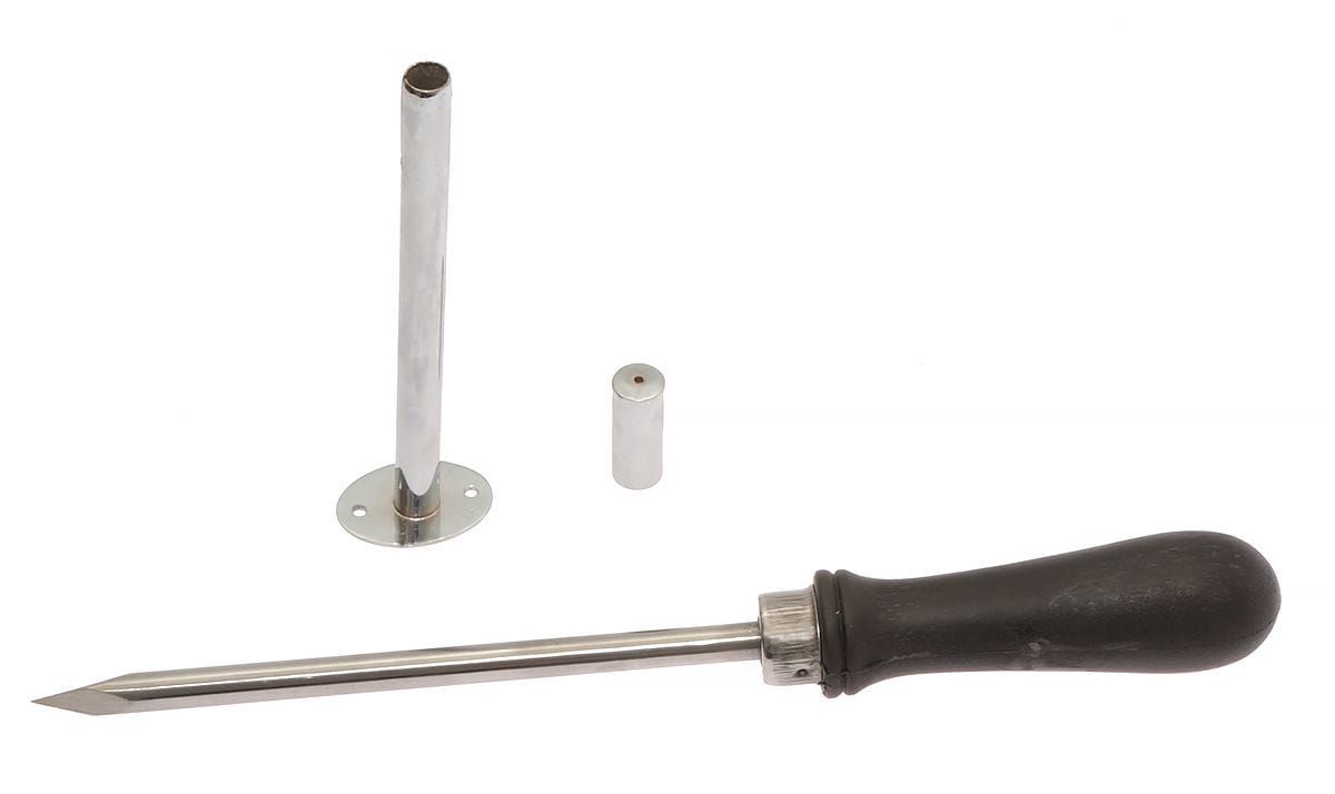 Trokársky špajdľový hrot s kanylou na záchranu hovädzieho dobytka pri nadúvaní - dĺžka 15 cm