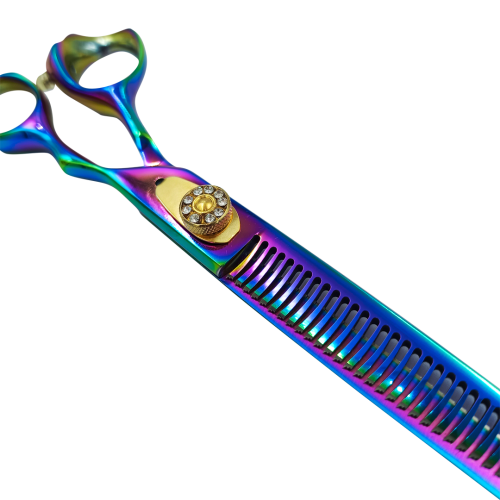 Nożyczki Easy Cut degażówki RAINBOW 7 cali 40 ząb-2.png