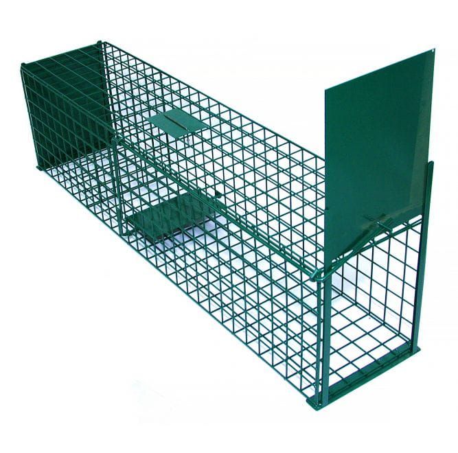 Jednovchodová pasca na líšky, jazvece, vydry - SILNÁ - na živú návnadu, 140cm