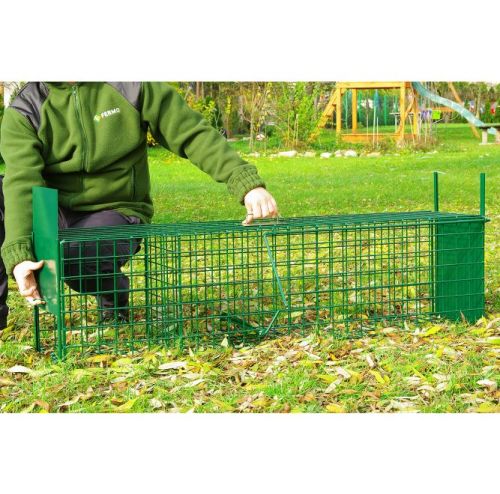 Jednovchodová pasca na líšky, jazvece, vydry - SILNÁ - na živú návnadu, 140cm 1603-3.jpg