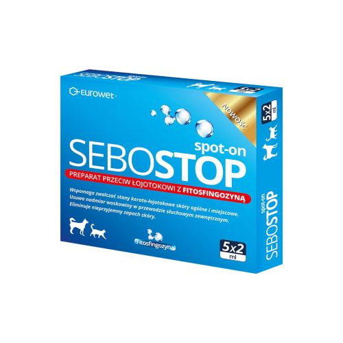 SEBOSTOP spot-on kvapky 5 x 2 ml Eurowet SEBOSTOP spot-on krople 5 x 2 ml Eurowet.jpg