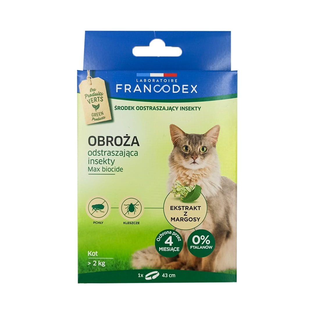 Obroża przeciw insektom dla kotów Francodex.jpg